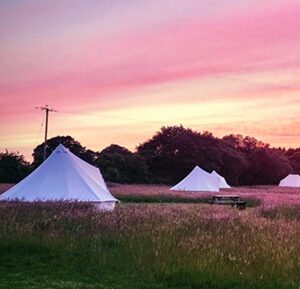Canvas Bell Tents Sunset Skies Dorset Glamping
